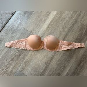 Victorias Secret Dream Angels Nude Lace Strapless (multiway) Bra 34C